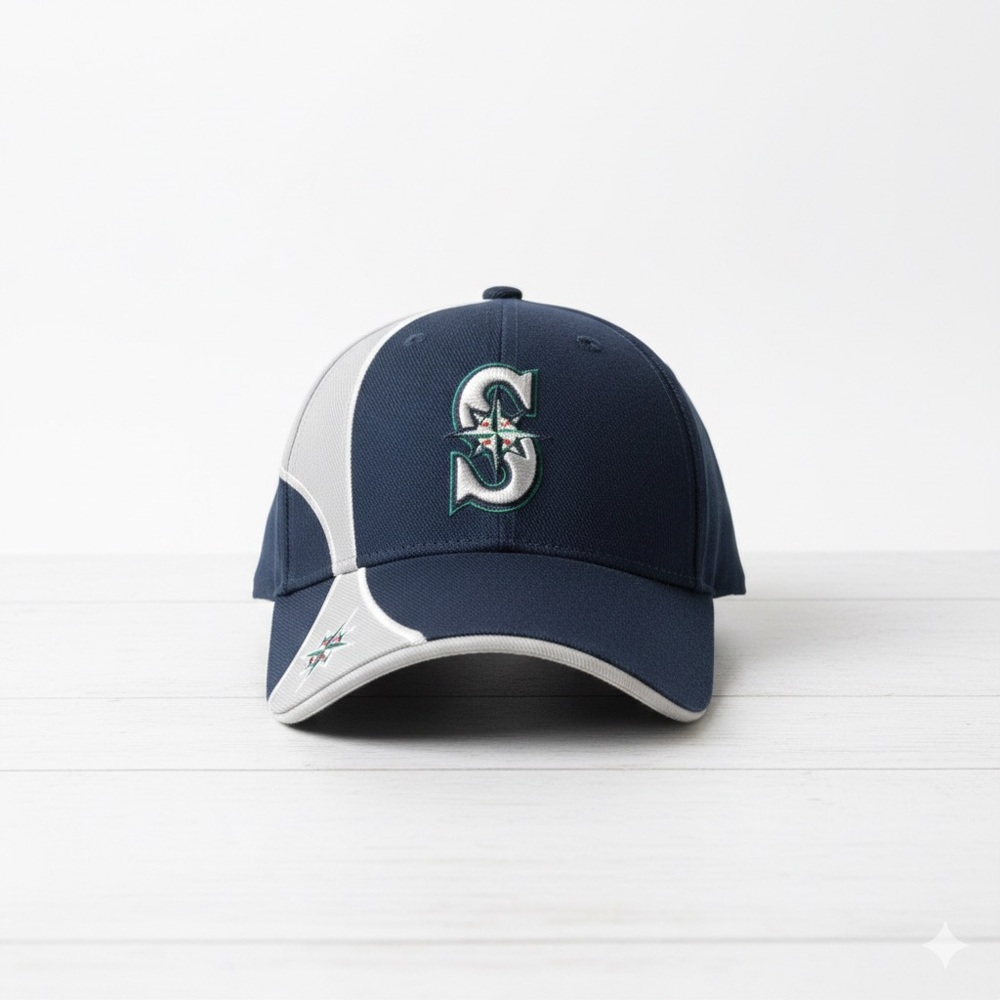 Vintage Y2K Seattle Mariners Hat Twins Enterprise Cap Navy Blue Gray OSFA